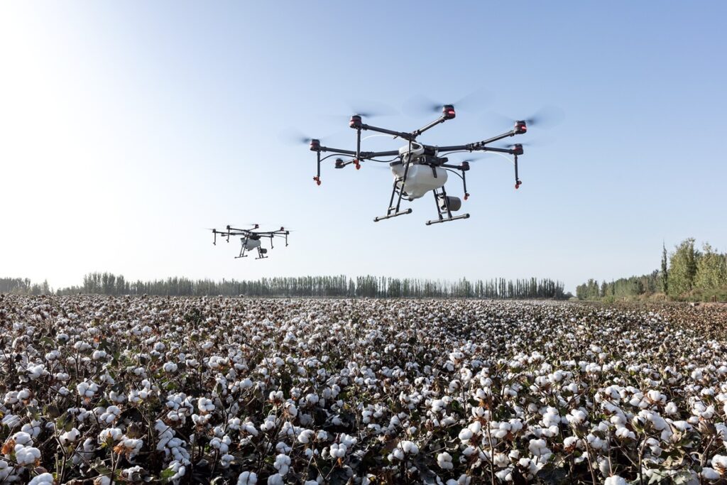 Monitoraggio agricolo con drone Foto di DJI-Agras