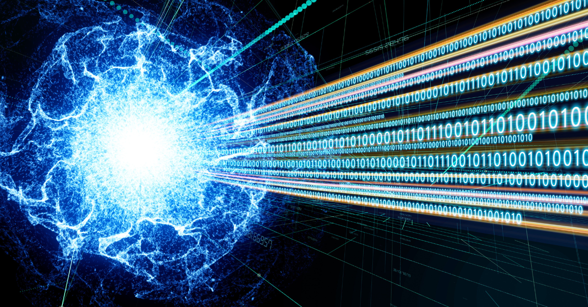 Illustrazione del quantum computing e del funzionamento dei qubit