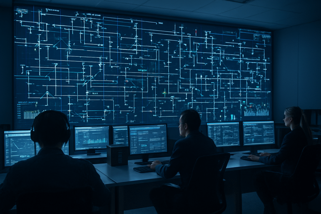 Sala di controllo energia elettrica